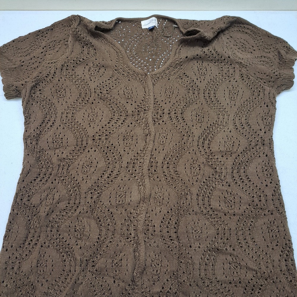 Universal Thread Womens Dress XXL Brown Knit Scalloped Midi Aline Dress 1989-360